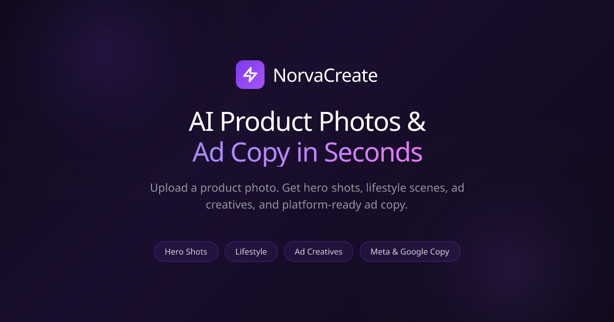 NorvaCreate - AI-Powered E-Commerce Content